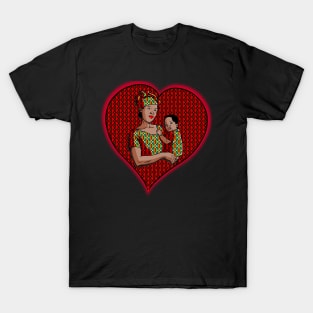 Mother and baby with a heart T-Shirt